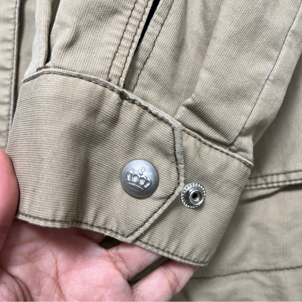 Khaki Tan Utility Cargo Field Jacket Size Medium G1 Basic Goods - Picture 11 of 15